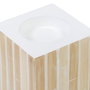 Ixia Portavelas Beige Bambú / MDF 10,50 x 10,50 x 10,50 cm