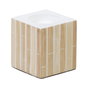 Ixia Portavelas Beige Bambú / MDF 10,50 x 10,50 x 10,50 cm