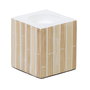 Portavelas Beige Bambú / "Mdf" 10,50 X 10,50 X 10,50 cm (Set de 2)