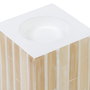 Portavelas Beige Bambú / "Mdf" 10,50 X 10,50 X 10,50 cm (Set de 2)