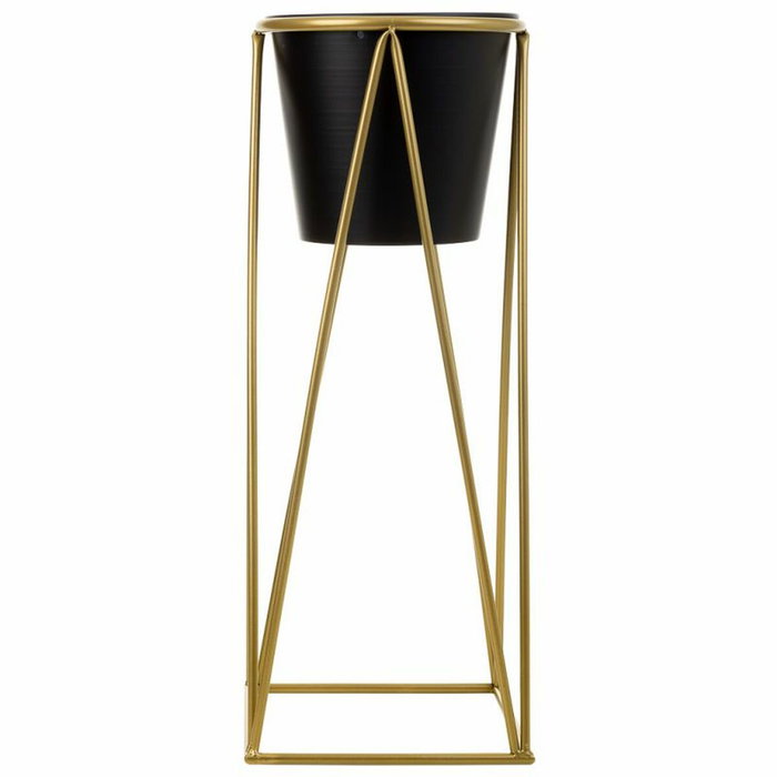 Set de Maceteros Alexandra House Living Negro Metal Hierro 26 x 68 x 80 cm 2 Piezas