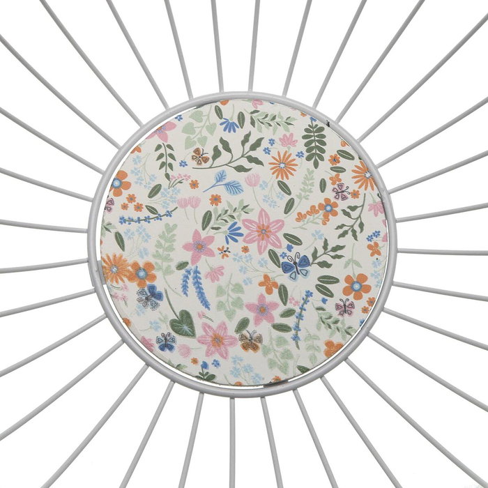 Cesta Multiusos Versa Blanco Metal Acero Madera MDF 28 x 11 x 28 cm