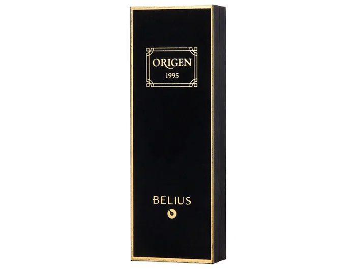 Belius Origen 1995 Bolígrafo Aluminio Textura Cepillada Negro Tinta Azul 0,8 mm Caja Diseño