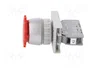 SPAMEL Interruptor de emergencia SP22 rojo 22mm NC