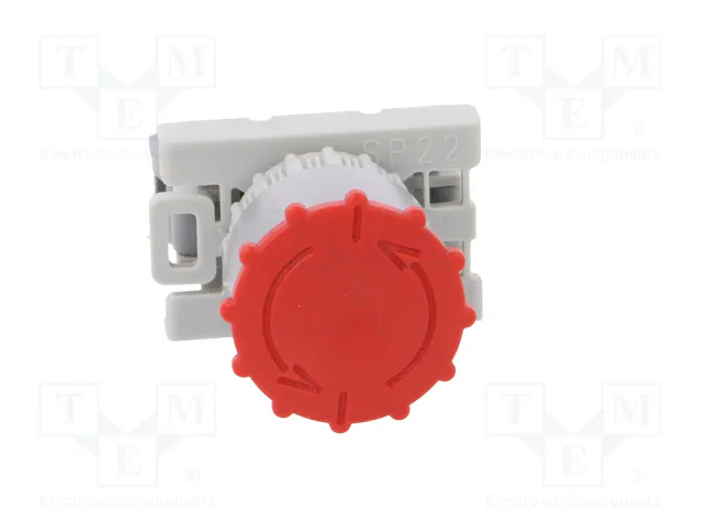 SPAMEL Interruptor de emergencia SP22 rojo 22mm NC