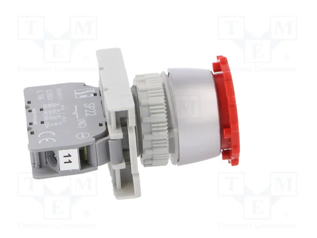 SPAMEL Interruptor de emergencia SP22 rojo 22mm NC