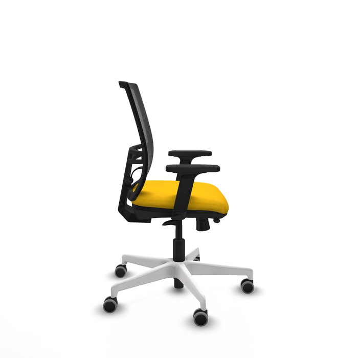 PIQUERAS Y CRESPO Silla de oficina Yunquera con mecanismo Sincro/Traslack, Amarillo y Negro