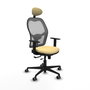 PIQUERAS Y CRESPO Silla de oficina Jorquera con mecanismo Sincro/Traslack Crema y Gris