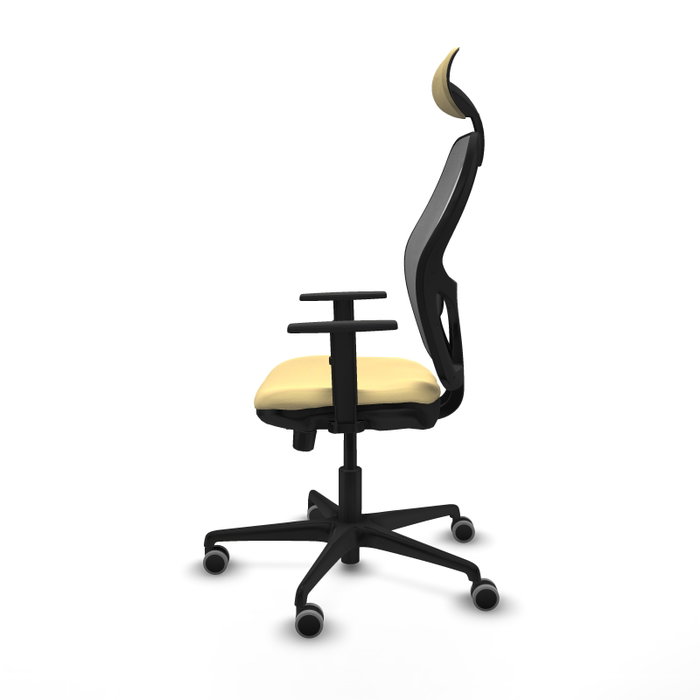 PIQUERAS Y CRESPO Silla de oficina Jorquera con mecanismo Sincro/Traslack Crema y Gris PIQUERAS Y CRESPO Silla de oficina Jorquera con mecanismo Sincro/Traslack Crema y Gris