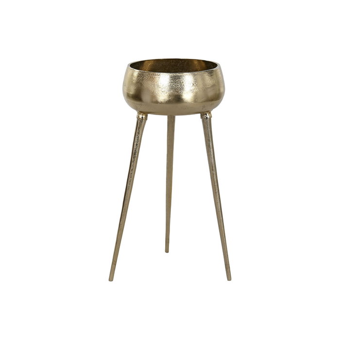 DKD Home Decor Macetero de Aluminio Dorado 46x46x100 cm