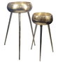 DKD Home Decor Macetero de Aluminio Dorado 46x46x100 cm