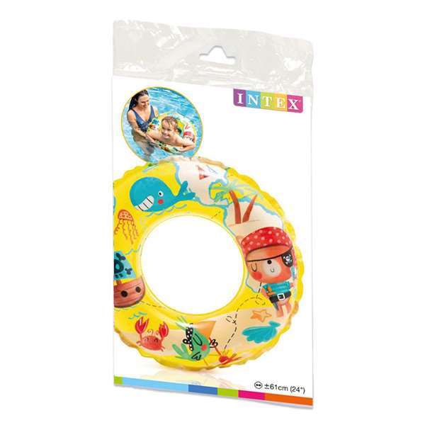 Intex Flotador Transparente 61 cm (6-10 Años) - 3 Modelos Surtidos