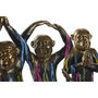DKD Home Decor Surtido de 3 Figuras de Resina Mono Yoga Multicolor y Dorado