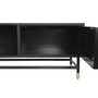 DKD Home Decor Mueble TV Hueso Resina 170x40x50 Taracea Negro