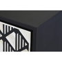 DKD Home Decor Mueble TV Hueso Resina 170x40x50 Taracea Negro
