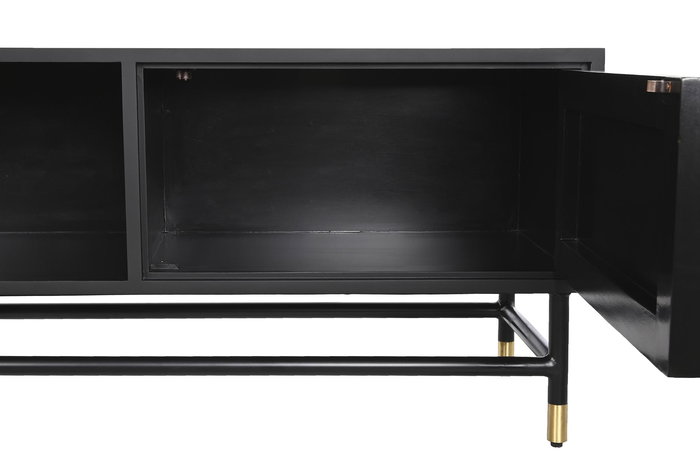 DKD Home Decor Mueble TV Moderno Negro Gris 40 x 50 x 170 cm
