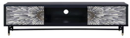 DKD Home Decor Mueble TV Moderno Negro Gris 40 x 50 x 170 cm