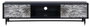 DKD Home Decor Mueble TV Hueso Resina 170x40x50 Taracea Negro