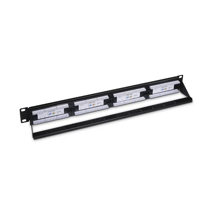Aisens Panel de Parcheo 24 Puertos RJ45 Cat.6 UTP 19 pulgadas 1U Negro
