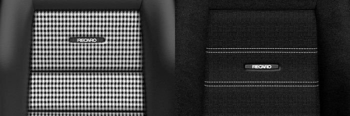 Recaro RC087000B28 Asiento Pole Position Classic Line en Piel Negro con Tejido Karo - Asiento Bucket para Deportivos Clásicos y Restomod