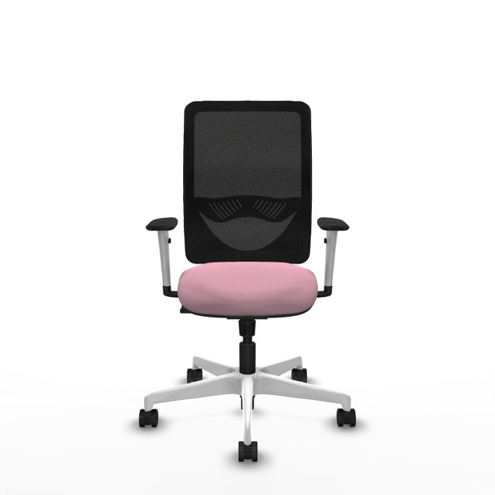 PIQUERAS Y CRESPO Silla de oficina Zulema con mecanismo Sincro, Rosa y Negro