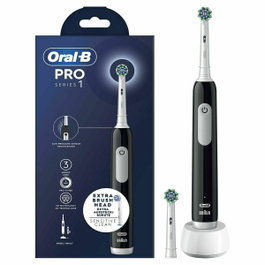 Oral-B Pro Series 1 Cepillo de dientes eléctrico negro con recambio extra