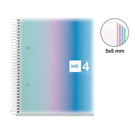 Bloc Miquelrius Aurora Notebook 4 Micro.Tapa Pp A5 120H 70Gr Cuadric.5X5 Santorini