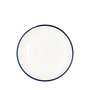 Summa Set de 6 Platos Hondos Coupe de Porcelana de 20 cm, Marfil y Azul