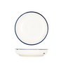 Summa Set de 6 Platos Hondos Coupe de Porcelana de 20 cm, Marfil y Azul