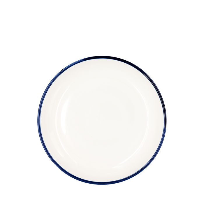 SUMMA Plato Hondo Alacena Azul, Decorado, Porcelana, Diámetro 20 cm x 4 cm Alto, Apto Lavavajillas (Set de 6)