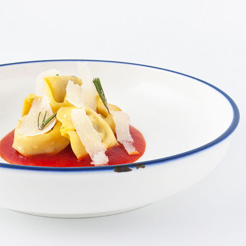 SUMMA Plato Hondo Alacena Azul, Decorado, Porcelana, Diámetro 20 cm x 4 cm Alto, Apto Lavavajillas (Set de 6)