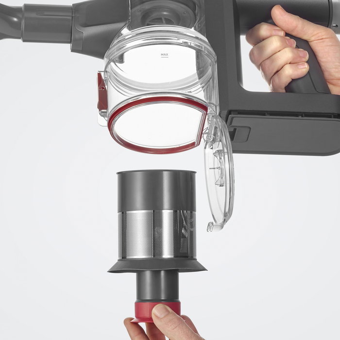 Severin HV 7968 Aspiradora escoba de mano sin bolsa, 0.4L, para limpieza en seco con mango ergonómico.