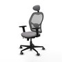 PIQUERAS Y CRESPO Silla de oficina Jorquera Gris con mecanismo Sincro/Traslack