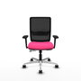 PIQUERAS Y CRESPO Silla de oficina Haches con mecanismo Sincro/Traslack Rosa y Negro