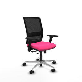 PIQUERAS Y CRESPO Silla de oficina Haches con mecanismo Sincro/Traslack Rosa y Negro