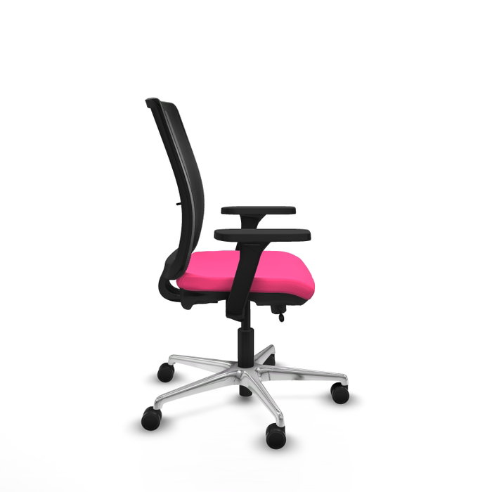 PIQUERAS Y CRESPO Silla de oficina Haches con mecanismo Sincro/Traslack Rosa y Negro