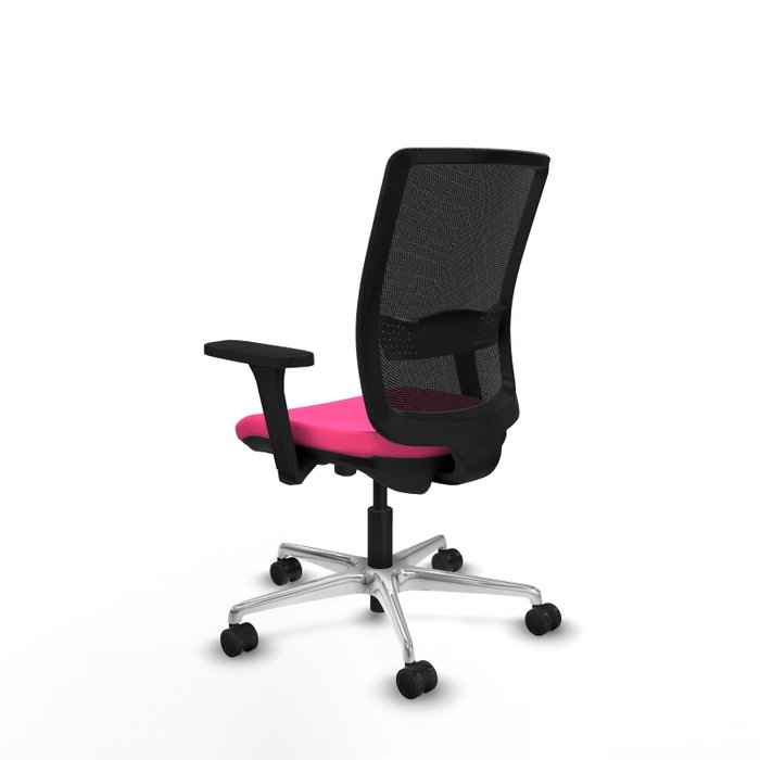 PIQUERAS Y CRESPO Silla de oficina Haches con mecanismo Sincro/Traslack Rosa y Negro