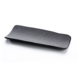 Summa Premium Supiedra Teja Negra de Vajilla, Plato Piedra Natural 22x11 cm, Mármol Artesanal - No Apto Lavavajillas (Set de 6)