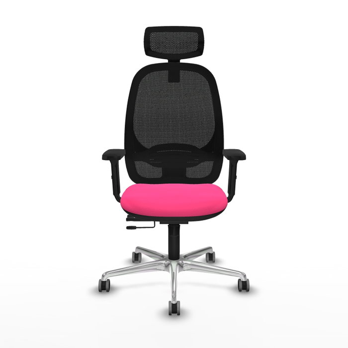 PIQUERAS Y CRESPO Silla de oficina Cilanco Rosa y Negro con mecanismo Sincro/Traslack