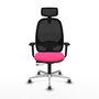 PIQUERAS Y CRESPO Silla de oficina Cilanco Rosa y Negro con mecanismo Sincro/Traslack