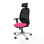 PIQUERAS Y CRESPO Silla de oficina Cilanco Rosa y Negro con mecanismo Sincro/Traslack