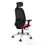 PIQUERAS Y CRESPO Silla de oficina Cilanco Rosa y Negro con mecanismo Sincro/Traslack