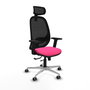 PIQUERAS Y CRESPO Silla de oficina Cilanco Rosa y Negro con mecanismo Sincro/Traslack