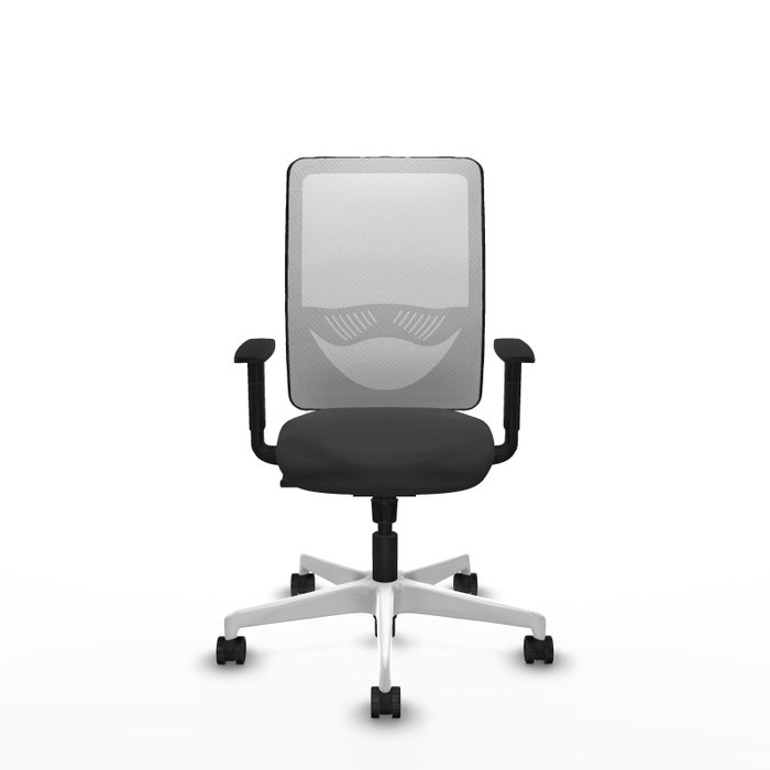 PIQUERAS Y CRESPO Silla de oficina Zulema con mecanismo Sincro, Gris oscuro y Blanco PIQUERAS Y CRESPO Silla de oficina Zulema con mecanismo Sincro, Gris oscuro y Blanco