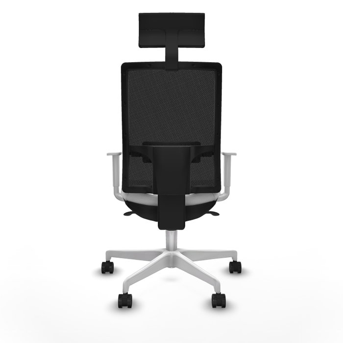 PIQUERAS Y CRESPO Silla de oficina Horna con mecanismo Sincro, Blanco y Negro