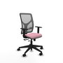 PIQUERAS Y CRESPO Silla de oficina Motilla con mecanismo Sincro/Traslack, Rosa y Gris