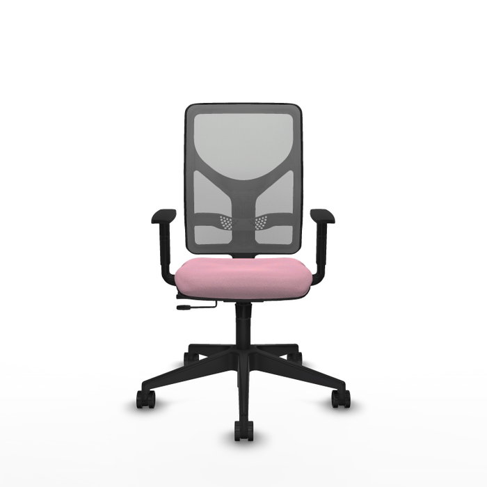 PIQUERAS Y CRESPO Silla de oficina Motilla Rosa y Gris con mecanismo Sincro/Traslack