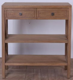 DKD Home Decor Consola Moderno 40 x 85 x 90 cm Madera Bayur 2 Cajones