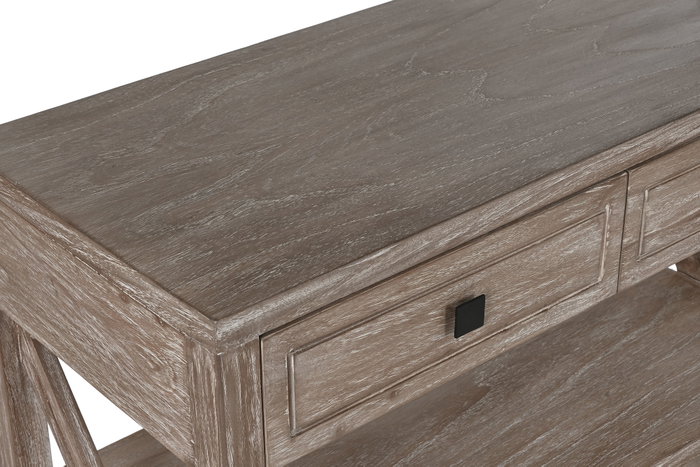 DKD Home Decor Consola Moderno 40 x 85 x 90 cm Madera Bayur 2 Cajones DKD Home Decor Consola Moderno 40 x 85 x 90 cm Madera Bayur 2 Cajones