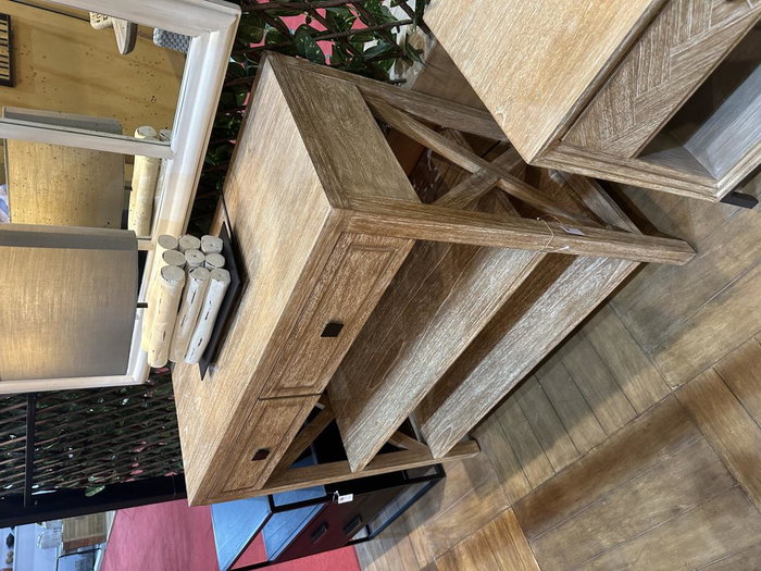 DKD Home Decor Consola Moderno 40 x 85 x 90 cm Madera Bayur 2 Cajones